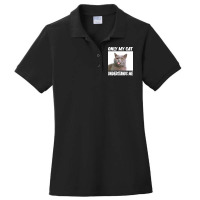 Cat T  Shirtonly My Cat Understands Me Cat Lover T  Shirt Ladies Polo Shirt | Artistshot