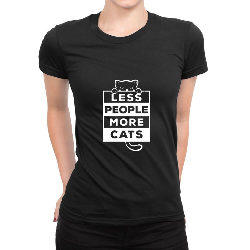 Retro Funny Social Cotton Less More Animals Ladies Fitted T-Shirt by sinimain | Artistshot