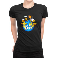 Message Text Message Tshirts Save The Planet Conservation Incentive Ladies Fitted T-shirt | Artistshot