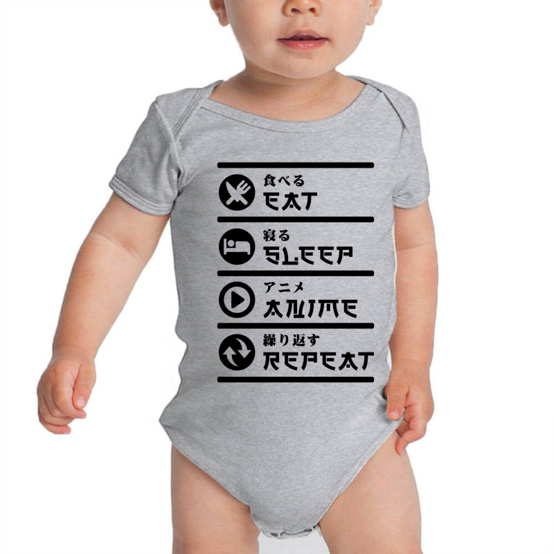 Eat Japan Tee Funny Black Sleep Baby Bodysuit | Artistshot