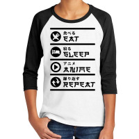 Eat Japan Tee Funny Black Sleep Youth 3/4 Sleeve | Artistshot