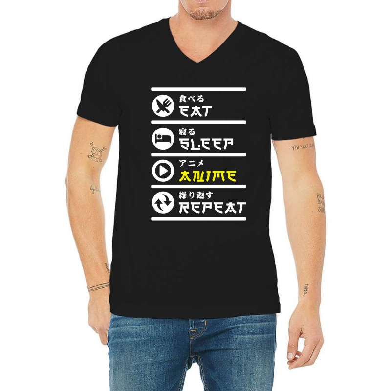 Eat Japan Tee Funny Black Sleep V-neck Tee | Artistshot