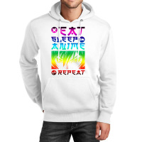 Eat Sleep Anime Repeat Tee Funny Unisex Hoodie | Artistshot