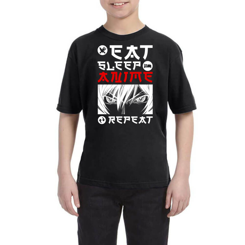 Eat Sleep Anime Repeat Tee Funny Youth Tee | Artistshot