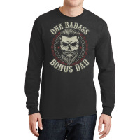 Mens One Badass Bonus Dad Birthday Step Dad Father's Day Tee T Shirt Long Sleeve Shirts | Artistshot