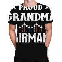 Proud Grandma Of An Airman Tee Veteran's Day Awesome All Over Men's T-shirt | Artistshot