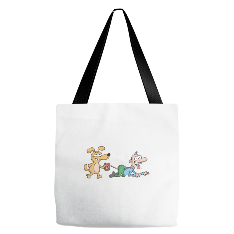 Dog Walking Its Owner Tote Bags | Artistshot