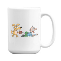 Dog Walking Its Owner 15 Oz Coffee Mug | Artistshot