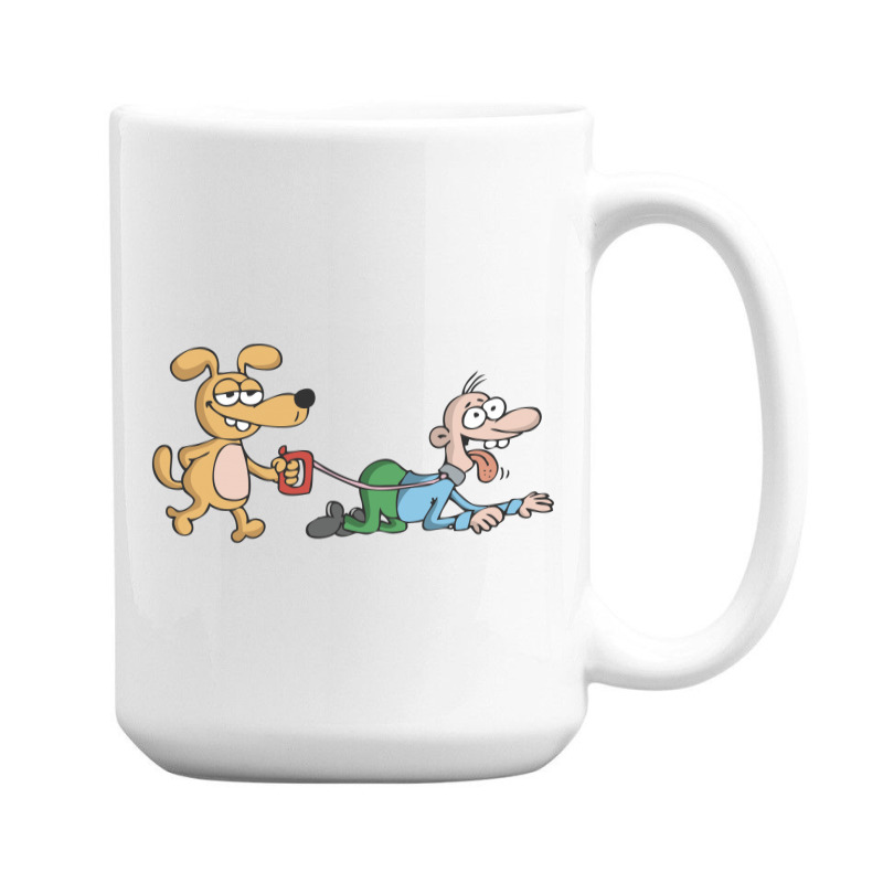 Dog Walking Its Owner 15 Oz Coffee Mug | Artistshot