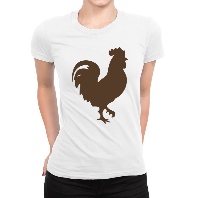 Rooster Silhouette Ladies Fitted T-Shirt by garrys4b4 | Artistshot