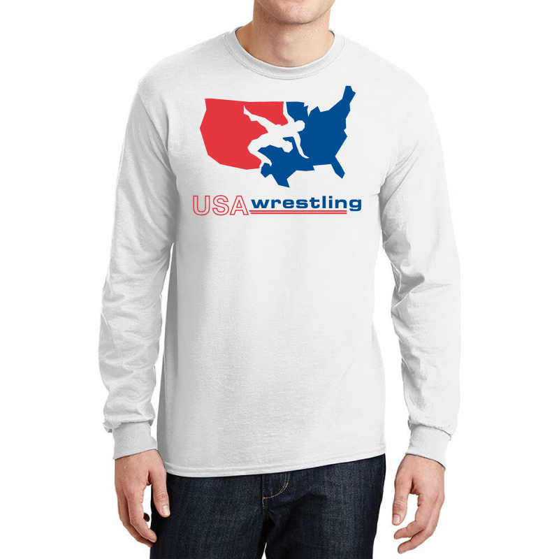 United States Wrestling Map Long Sleeve Shirts | Artistshot