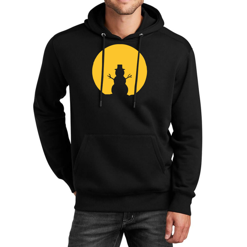 Snowman In Moonlight Unisex Hoodie by garrys4b4 | Artistshot