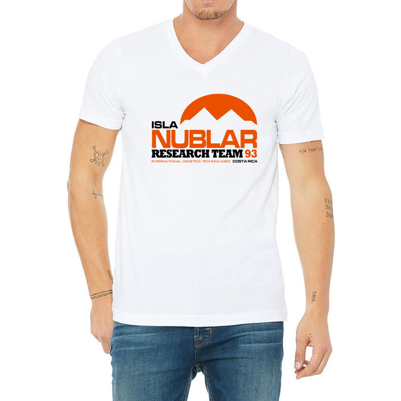 Isla Nublar Research Facility V-Neck Tee by Soragoi | Artistshot