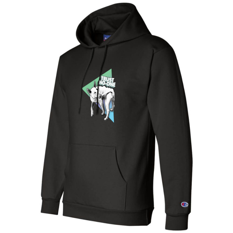 Trust No One Nihilist Dog Design Champion Hoodie by oragumun | Artistshot