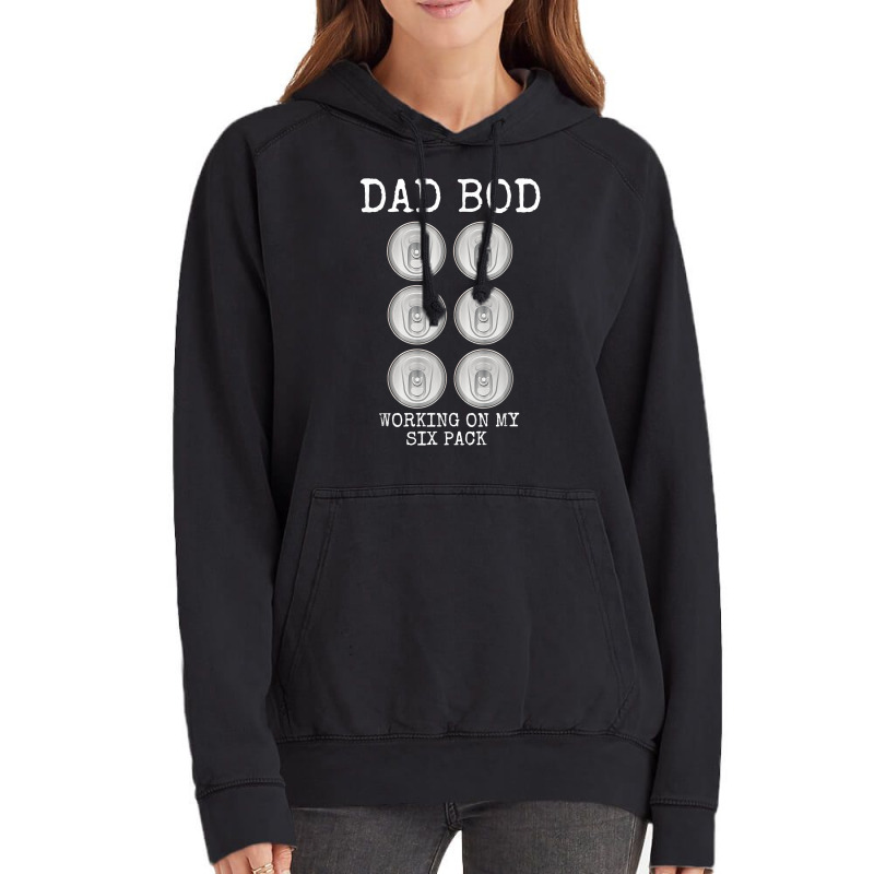 Mens Dad Bod Working On My Six Pack Funny Beer Father's Day Gift T Shi Vintage Hoodie by franceskagilland | Artistshot