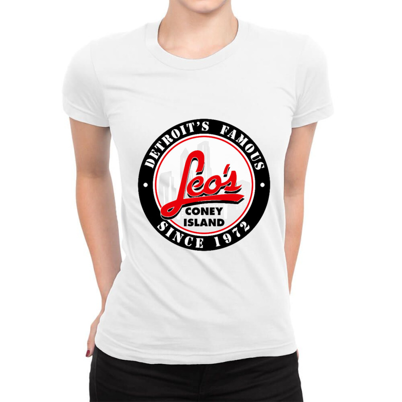 Leo's Coney Island Ladies Fitted T-Shirt by saterseim | Artistshot