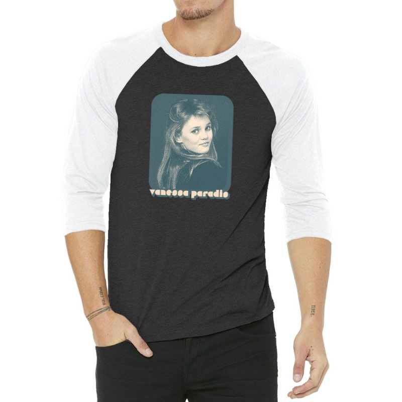 Vanessa Paradis Retro Style 80s Francophile Design 3/4 Sleeve Shirt | Artistshot