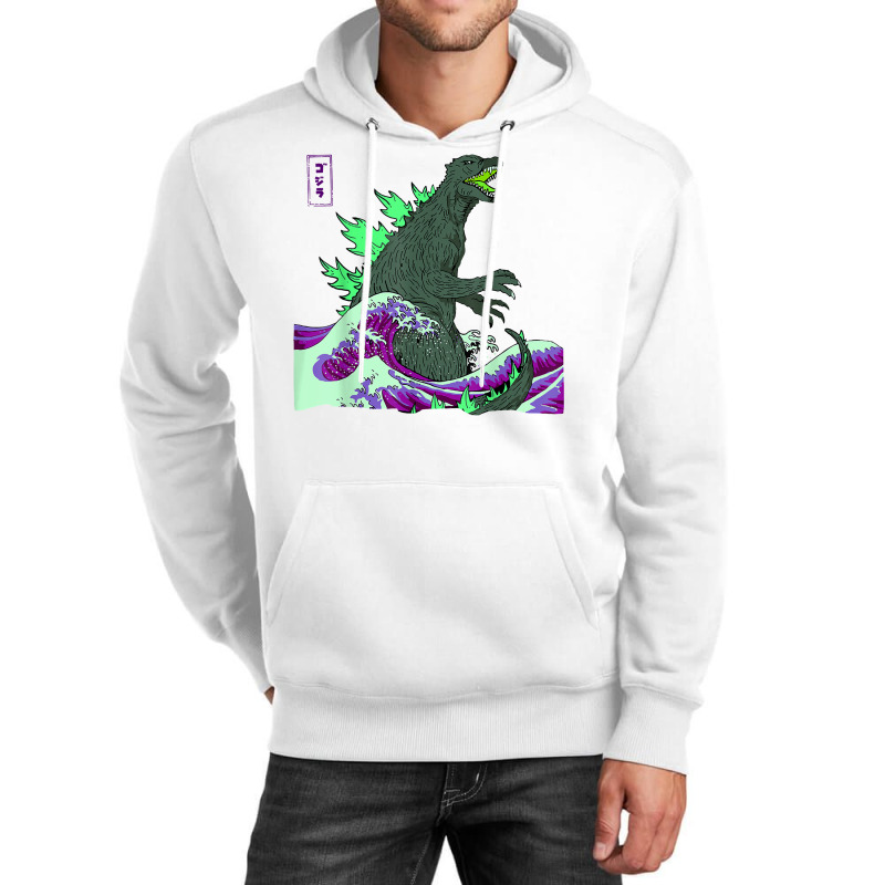 Teamgodzilla The Great Monster Off Kanagawa Green Wave T Shirt Unisex Hoodie | Artistshot