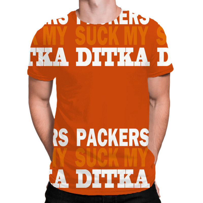 Custom Chicago Bears Tee Packers Can Suck My Ditka All Over Men's T-shirt  By Mdk Art - Artistshot