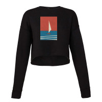 Vintage Minimal Sail Boat Illustration,minimal Graphic Design Cropped Sweater | Artistshot