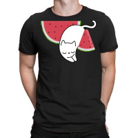Cat Watermelon T  Shirt Cat And Watermelon Slices T  Shirt T-shirt | Artistshot