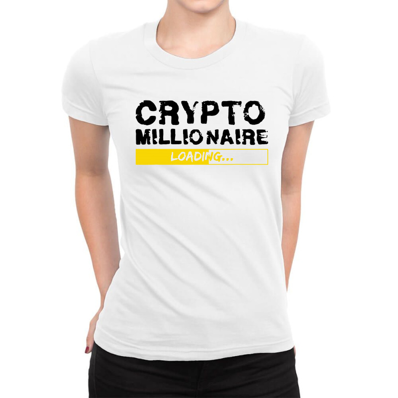 Crypto Millionaire Loading Ladies Fitted T-Shirt by scarlettzoe | Artistshot