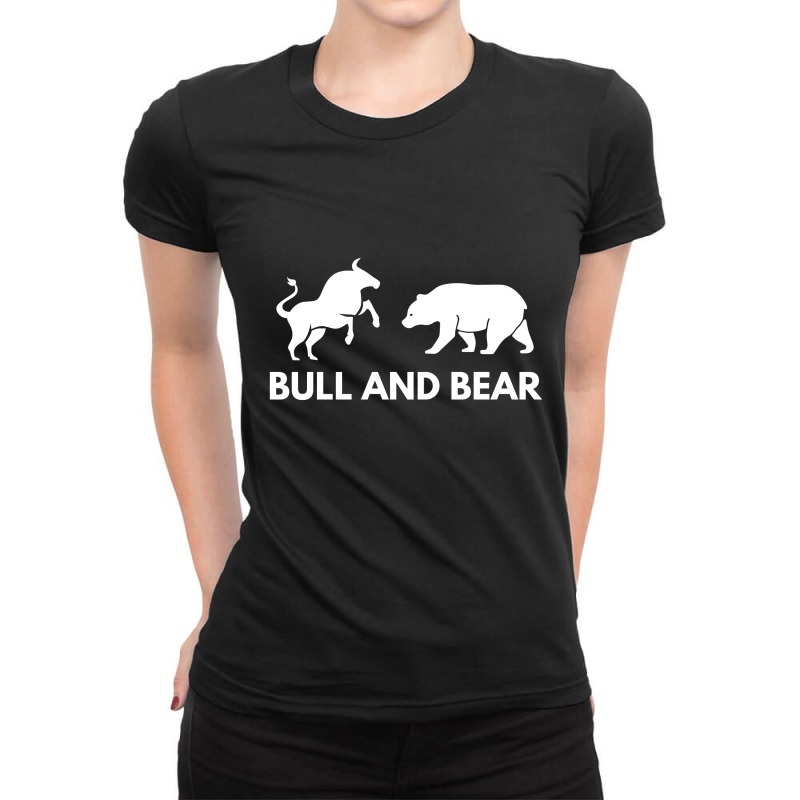 Bull And Bear Ladies Fitted T-Shirt by blackacturus | Artistshot