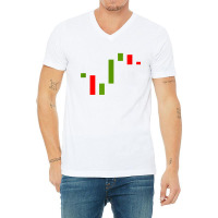 Stock Candlesticks Funny Stock Market Day Trader T Shirt V-neck Tee | Artistshot