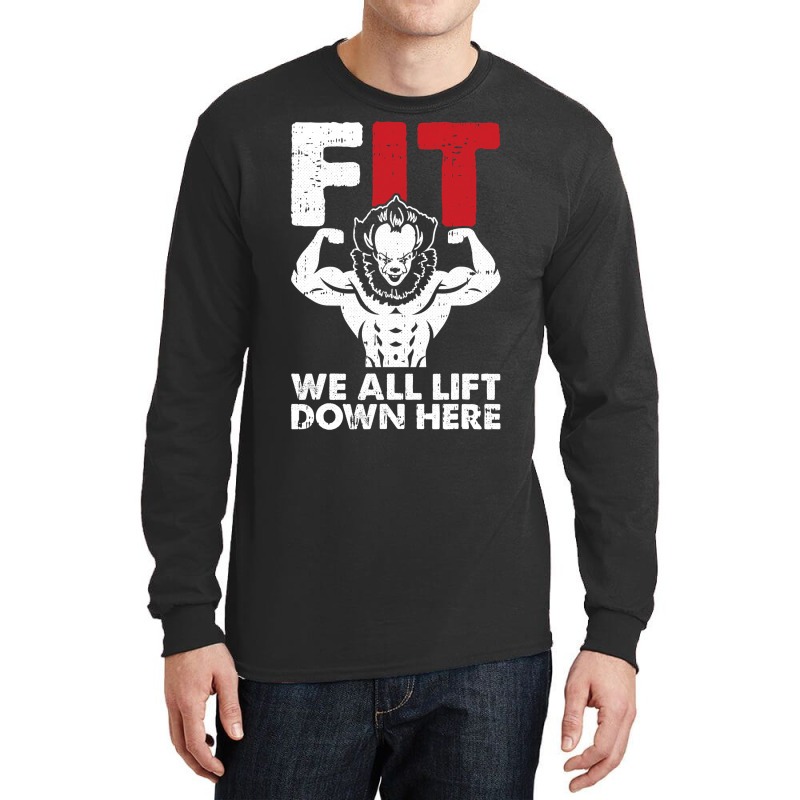 We All Lift Down Here Lazy Halloween Costume Funny Fitness Long Sleeve Shirts | Artistshot