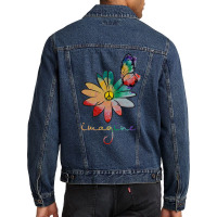 Imagine Hippie Flower T  Shirt Imagine Hippie Flower T  Shirt T  Shirt Men Denim Jacket | Artistshot