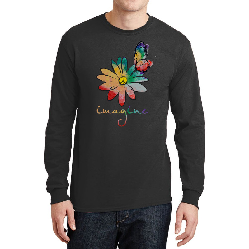 Imagine Hippie Flower T  Shirt Imagine Hippie Flower T  Shirt T  Shirt Long Sleeve Shirts by raftdesign | Artistshot