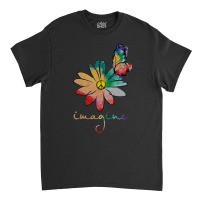 Imagine Hippie Flower T  Shirt Imagine Hippie Flower T  Shirt T  Shirt Classic T-shirt | Artistshot