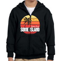 Random Beach On Some Island Youth Zipper Hoodie | Artistshot