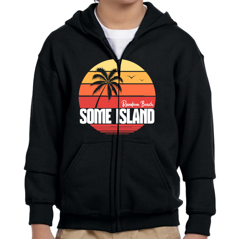 Random Beach On Some Island Youth Zipper Hoodie by kabasubrata | Artistshot