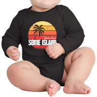 Random Beach On Some Island Long Sleeve Baby Bodysuit | Artistshot