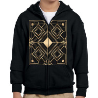 Frame With Geometric Patterns Youth Zipper Hoodie | Artistshot