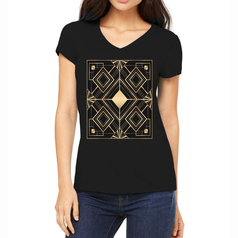 Frame With Geometric Patterns Women's V-neck T-shirt | Artistshot