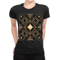 Frame With Geometric Patterns Ladies Fitted T-shirt | Artistshot