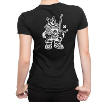 Samurai Warrior White Ladies Fitted T-shirt | Artistshot