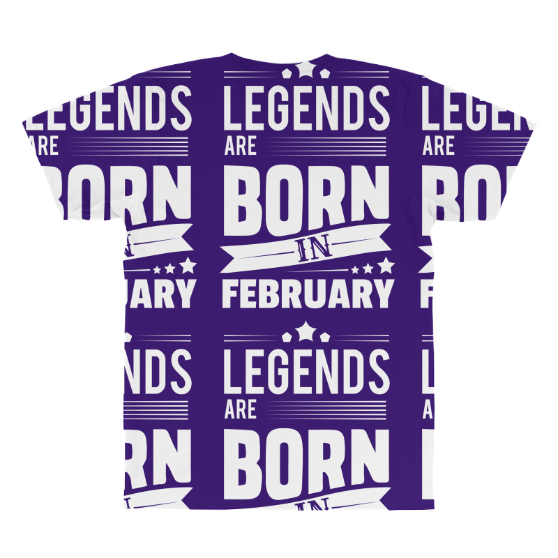 Legends Are Born In February All Over Men's T-shirt | Artistshot