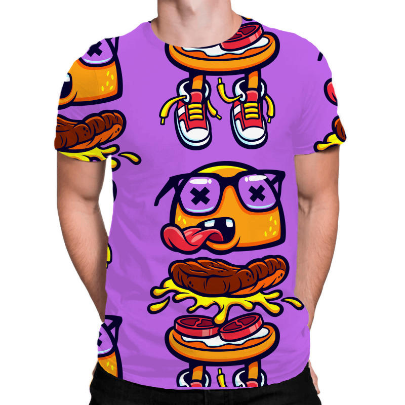 Burger Bits All Over Men's T-shirt | Artistshot