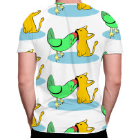 Chicken And Cat All Over Men's T-shirt | Artistshot