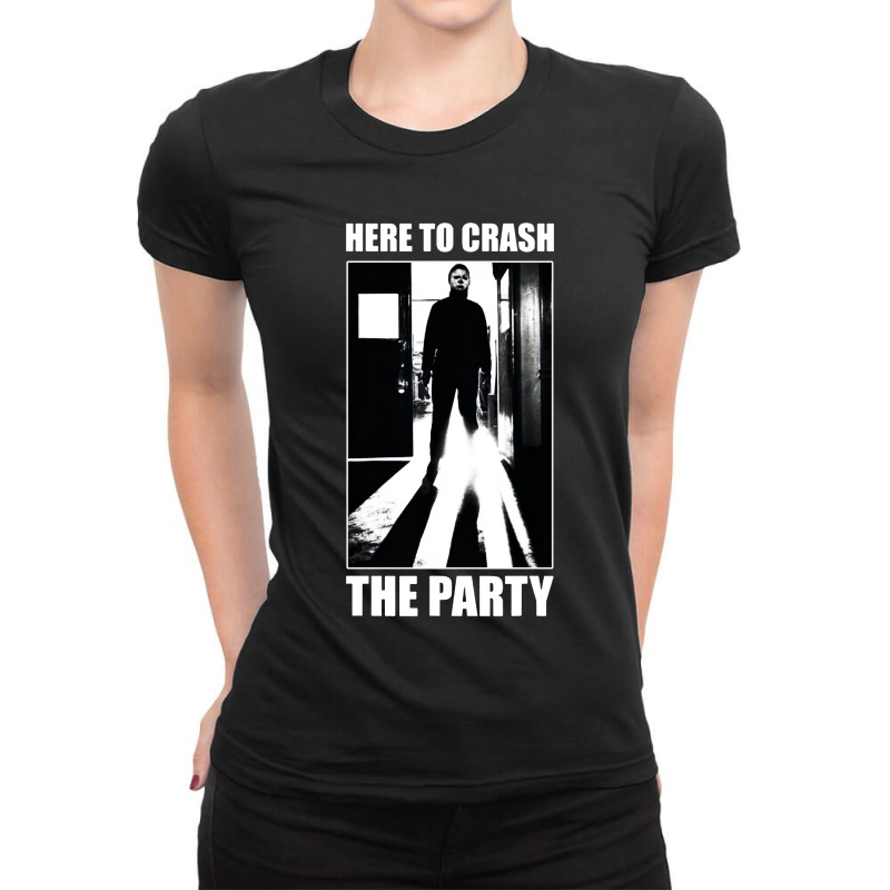 Halloween Here To Crash Ladies Fitted T-Shirt by Soragoi | Artistshot