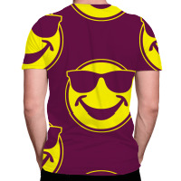 Cool Yellow Smiley Bro With Sunglasses All Over Men's T-shirt | Artistshot