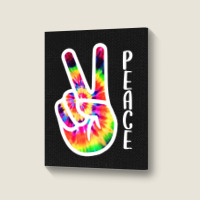 Hand Peace Sign Portrait Canvas Print | Artistshot