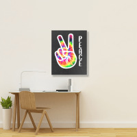 Hand Peace Sign Portrait Canvas Print | Artistshot