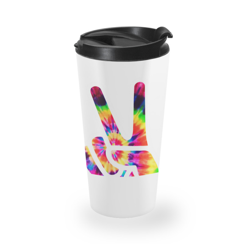 Hand Peace Sign Travel Mug | Artistshot