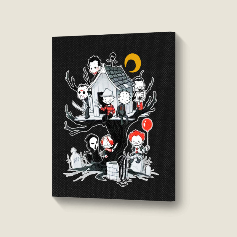 Park Horror Movie Park Halloween Portrait Canvas Print | Artistshot