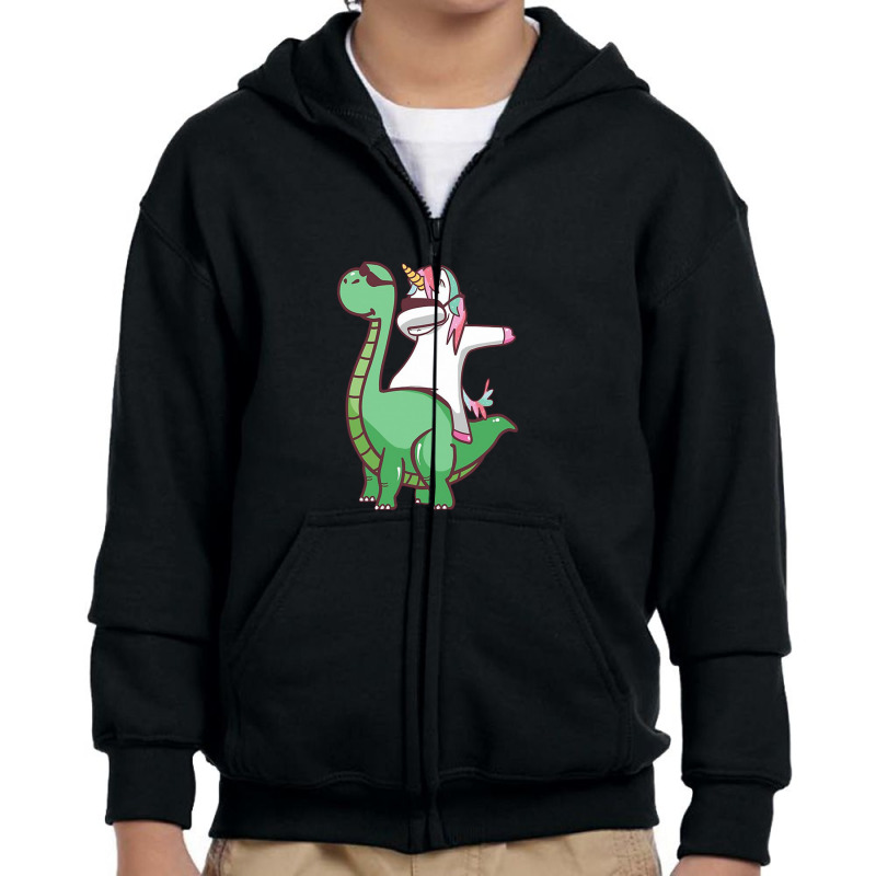 Cute Dinosaur Youth Zipper Hoodie | Artistshot