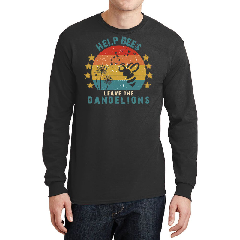 Bee Beekeeper Help Bees Leave The Dandelions Protect Dandelion Bee Lov Long Sleeve Shirts | Artistshot